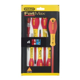   Stanley Fatmax szigetelt csavarhúzó készlet pz/párhuzamos 6 részes