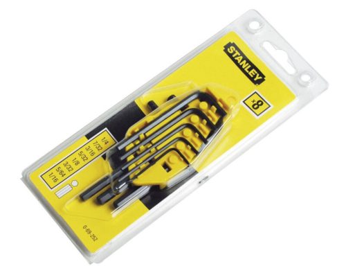 Stanley imbuszkulcs készlet 8 részes colos 1/16"-1/4"