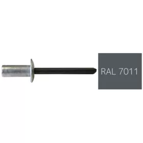   ALF 4010 RAL 7011 fémszürke 4,0x10 alu-acél zárt félgömbfejű húzószegecs