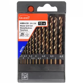 Abraboro HSS-CO fémcsigafúró készlet 13 részes