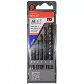   ABRABORO HSS-GS MULTI SPEED fémcsigafúró készlet 6 részes