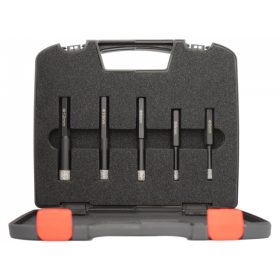   ABRABORO Csempe és kerámiafúró 5 részes készlet gyémánt bevonattal, hatszög szárral