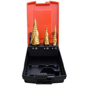 Abraboro HSS-Tin lépcsős fúró készlet 3 részes