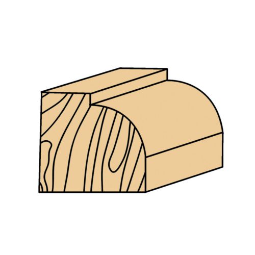 Abraboro Lekerekítő maró HM 25,4 mm/R6,3° X 44/13 mm