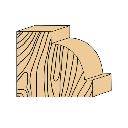 Abraboro Pálcatag maró HM 25,4 mm/R6,3° X 55/13,5 mm