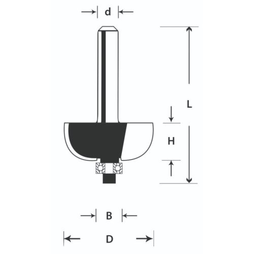 Abraboro Homorulatmaró HM, kísérő csapággyal 28,5 mm/R9,5° X 56/14 mm