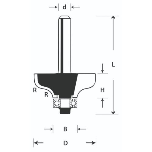 Abraboro Profilmaró C, HM 38 mm/R6,3° X 57/15,9 mm