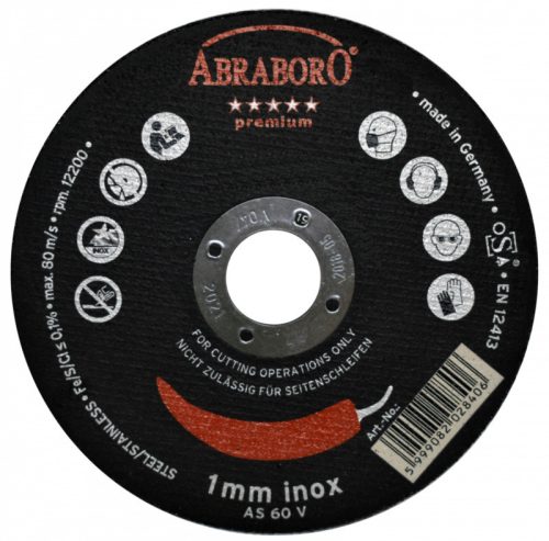 ABRABORO CHILI PREMIUM fémvágó korong, inox, 115x1 mm