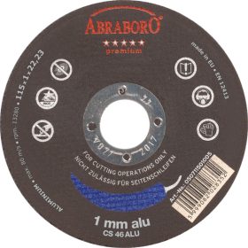 ABRABORO CHILI ALU PREMIUM fémvágó korong, 115x1 mm
