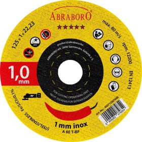 ABRABORO CHILI fém + INOX vágókorong AKKU, 115x1 mm
