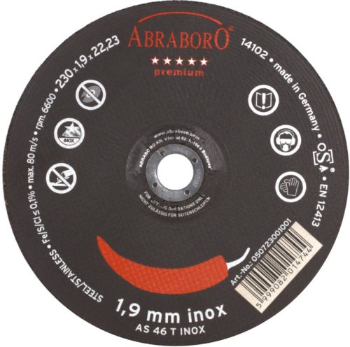 ABRABORO CHILI PREMIUM fémvágó korong, inox, 125x1 mm