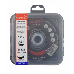   ABRABORO CHILI PREMIUM fémvágó korong, inox, 125x1 mm, 12 db