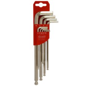   Abraboro Gömbvégű imbuszkulcs készlet, L-kulcs, 9 részes