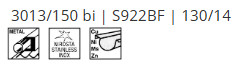 Abraboro 3013/150 orrfűrészlap, Bi-metál, 150/130 mm, 5 db