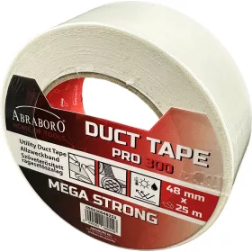   Abraboro DUCT TAPE - szöveterősített ragasztószalag 48mm x 25 méter, fehér