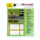 Fix-o-moll Csúsztatófilc, öntapadós, fehér, 22*36 mm, 8 db