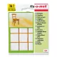 Fix-o-moll Csúsztatófilc, öntapadós, fehér, 22*22 mm, 16 db