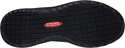 Skechers Squad Chaos SR fűző és védelem nélküli munkacipő OB SR, fekete