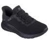 Skechers Slip-ins Work Squad Chaos SR női védelem nélküli munkacipő, fekete