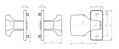 Gomb-gomb garnitúra festett fekete