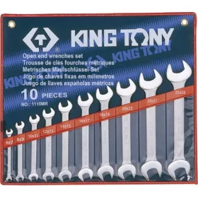   KingTony 10 részes villáskulcs készlet 6-28mm (6x7 / 8x9 / 10x11 / 12x13 / 14x15 / 16x17 / 18x19 / 20x22 / 24x27 / 25x28 mm) 1110MR