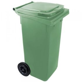 Háztartási kuka 120 L zöld, műanyag, kerekes