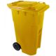 Háztartási kuka 240 L sárga, műanyag, kerekes