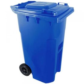 Háztartási kuka 240 L kék, műanyag, kerekes