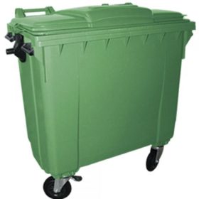 Szemetes Konténer 1100 L zöld, műanyag