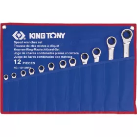   KingTony 12 részes racsnis csillag-villáskulcs készlet (8 / 9 / 10 / 11 / 12 / 13 / 14 / 15 / 17 / 19 / 22 / 24 mm) 12112MRN