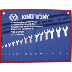   KingTony 14 részes csillag-villáskulcs készlet 6-19mm (6 / 7 / 8 / 9 / 10 / 11 / 12 / 13 / 14 / 15 / 16 / 17 / 18 / 19) 1214MRN05