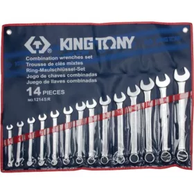   KingTony 14 részes csillag-villáskulcs készlet 5/16-1-1/4" (5/16" – 3/8" – 7/16" – 1/2" – 9/16" – 5/8" – 11/16" – 3/4" – 13/16" – 7/8" – 15/16" – 1" – 1 1/8" – 1 1/4") 1214SR