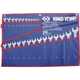   KingTony 26 részes csillag-villáskulcs készlet 6-32mm (6 / 7 / 8 / 9 / 10 / 11 / 12 / 13 / 14 / 15 / 16 / 17 / 18 / 19 / 20 / 21 / 22 / 23 / 24 / 25 / 26 / 27 / 28 / 29 / 30 / 32 mm) 1226MRN