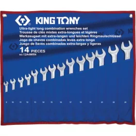   KingTony 14 részes ultra könnyű csillag-villáskulcs készlet 8-24mm (8 / 10 / 11 / 12 / 13 / 14 / 15 / 16 / 17 / 18 / 19 / 21 / 22 / 24 mm) 12A4MRN