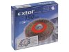 EXTOL CRAFT drótcsiszoló körkefe kettős köszörűre, 150mm, 32mm átm, műa. adapterek, hullámos szálú, rezezett acél