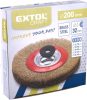 EXTOL CRAFT drótcsiszoló körkefe kettős köszörűre, 200mm, 32mm átm. műa. adapterek, hullámos szálú, rezezett acél
