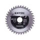 EXTOL CRAFT körfűrészlap, keményfémlapkás, 125×22,2mm (tengely átm), T36; 2,2 mm lapkaszélesség, max. 10.000 ford/perc