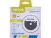 EXTOL CRAFT körfűrészlap, keményfémlapkás, 125×22,2mm (tengely átm), T36; 2,2 mm lapkaszélesség, max. 10.000 ford/perc