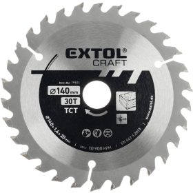   EXTOL CRAFT körfűrészlap, keményfémlapkás, 250×30mm(lyuk átm), T60; 3,1mm lapkaszélesség, max. 6.100 ford/perc