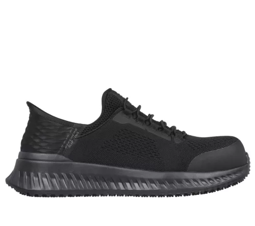 TILIDO - FLETCHIT Skechers munkavédelmi cipő S1 PL SR ESD, fekete