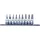KingTony 9 részes 1/4"-os torx bitfej/rátűzőkulcs készlet sínen hossz 37 mm, TX8–40 2109PR