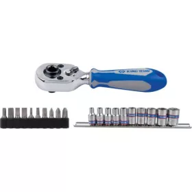   KingTony 21 részes 1/4" dugókulcs- bit- és racsni készlet   2501MR