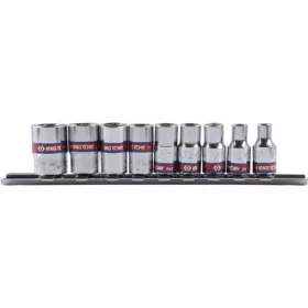   KingTony 9 részes 1/4"-os kézi dugókulcs készlet coll 5/32-1/2" sínen 6*  2509SR