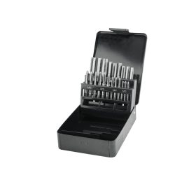   EXTOL PREMIUM menetfúró klt., kézi, fém dobozban; 21db, M3,4,5,6,8,10,12, jó minőségű szénacél, hajtóvas nélkül