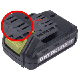   EXTOL CRAFT tartalék akku 12V Li-ion, ÚJABB TÍPUSÚ 402400 töltőhöz; 3 SARU, 1300mAh, töltési idő: 4,5 óra