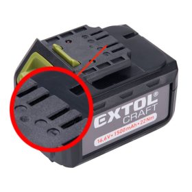   EXTOL CRAFT tartalék akku ÚJABB TÍPUSÚ 402420 Li-ion töltőhöz, 3 SARU; 16V, 1500mAh, töltési idő: 5,5 óra