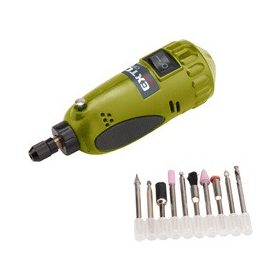   EXTOL CRAFT mini köszörű és fúrógép; 15.000 ford/perc, befogás: 3,2mm, max. fejátmérő: 35mm