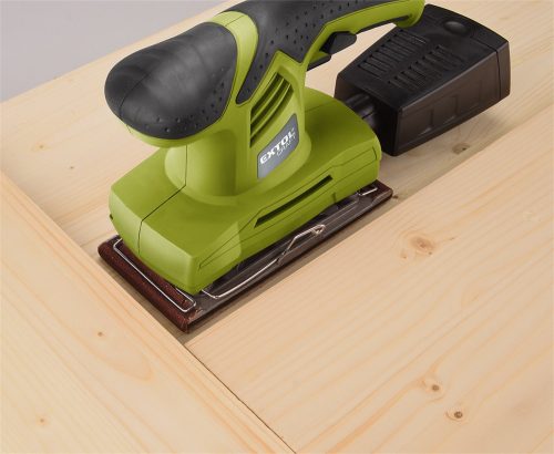 EXTOL CRAFT vibrációs csiszológép 200W, 90×187mm; 11000/perc, alu és tépőzáras talp