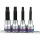 KingTony 4 részes 1/2"-os spline/XZN bitfejkészlet/rátűzőkulcs készlet, M6-M12, L=80mm 4136PR