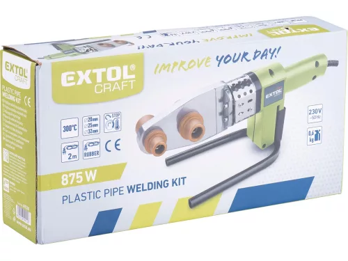 EXTOL CRAFT műanyagcső hegesztő gép, 875W, 3 fej